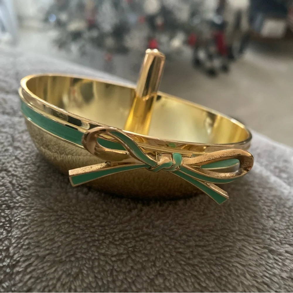 Kate Spade x Lenox Turquoise Blue Gold‎ Ring Holder Trinket Dish
